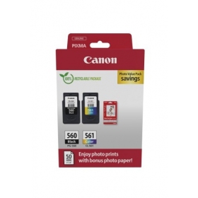 Canon CRG PG-560/CL-561 + Photo Paper Value Pack (3713C008) Inktcartridgeset, BK/CMY