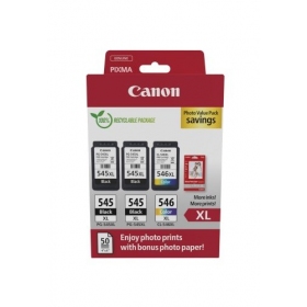 Canon PG-545XL/CL-546XL (8286B015) fotowaardepakket inktcartridgeset, ZW/CMY
