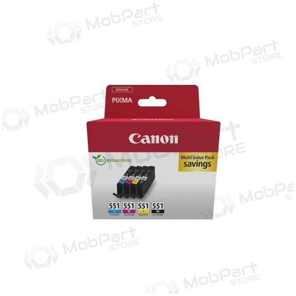 Canon CLI-551 (6509B016) Inktcartridgeset, C/M/Y/BK