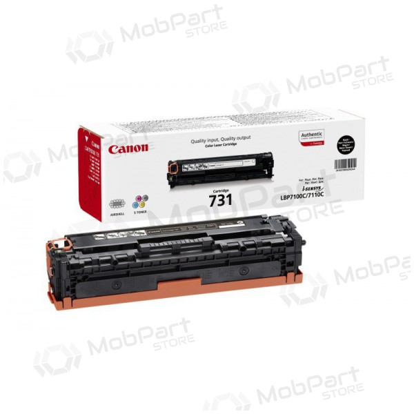 Canon CRG 731 (6272B002) zwarte tonercartridge, 1400 pagina's.