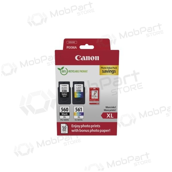 Canon CRG PG-560XL/CL-561XL (3712C008) Inktcartridgeset, BK/CMY