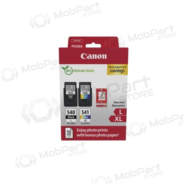 Canon PG-540L/CL-541XL (5224B012) fotowaardepakket inktcartridgeset, ZW/CMY