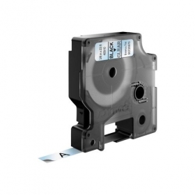Dymo 40910 (S0720670) D1 Etikettenlint 9mm x 7m, Zwart op Transparant