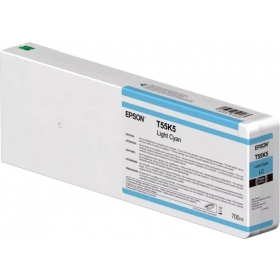 Epson T55K5 (C13T55K500) 700 ml inktcartridge, licht cyaan