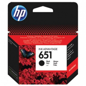 HP nr. 651 (C2P10AE), zwarte inktcartridge voor inkjetprinters, 600 pagina's.