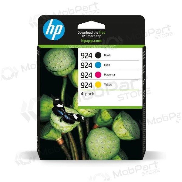HP 924 CMYK 4-pack (6C3Z1NE) Inktcartridgeset, ZW/C/M/G