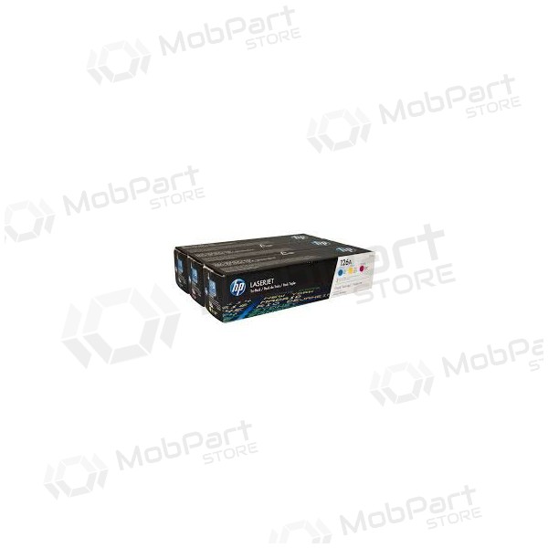 HP nr. 126A cartridge set (CF341A) (CE311+CE312+CE313), cyaan, magenta, gele cartridge voor laserprinters, 1000 pagina's