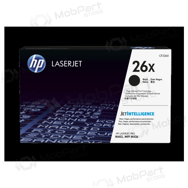 HP No.26X (CF226X), zwart patroon voor laserprinters, 9000 pagina's.