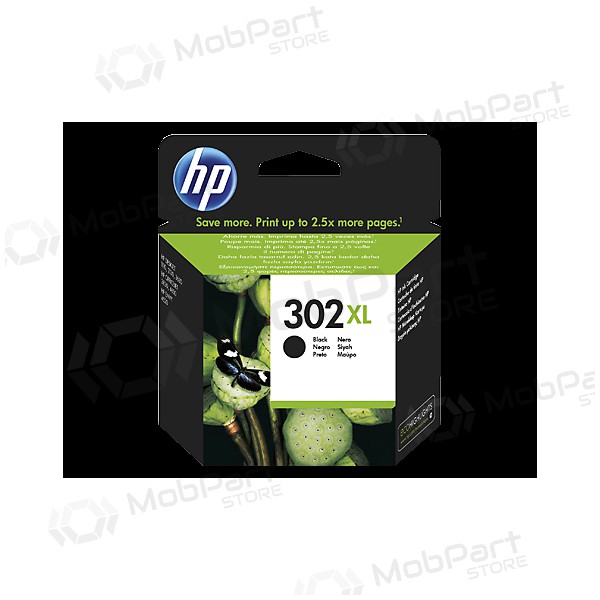 HP No.302XL (F6U68AE), zwarte cartridge voor inkjetprinters, 480 pagina's.