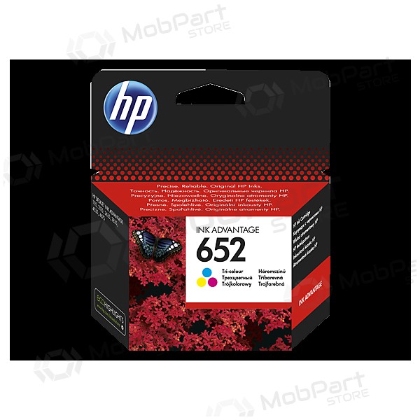 HP No. 652 (F6V24AE), driekleuren inktcartridge voor inkjetprinters, 200 pagina's.