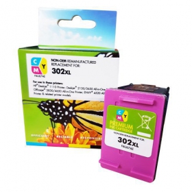 Compatibele Static Control HP 302XL (F6U67AE) driekleuren cartridge voor inkjetprinters, 330 pagina's.