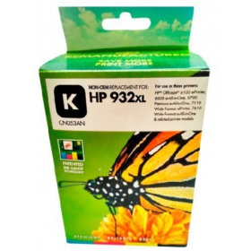 Compatibele Static Control HP 932XL (CN053AE), zwarte inktcartridge voor inkjetprinters, 1000 pagina's.