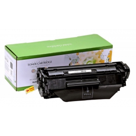 Compatibele Static Control zwarte tonercartridge voor HP Q2612A/CRG103/303/703/FX-10 laserprinters, 2000 pagina's.