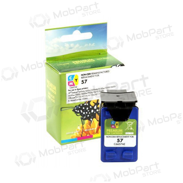 Compatibele Static Control HP 57 (C6657AE) driekleuren cartridge voor inkjetprinters, 500 pagina's.
