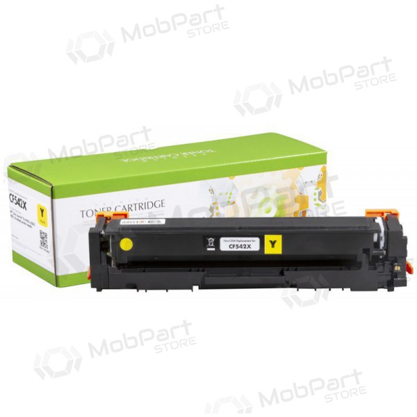 Compatibele Static Control gele toner voor laserprinters HP 203X (CF542X) / Canon CRG-054HY met nieuwe chip, 2500 pagina's.