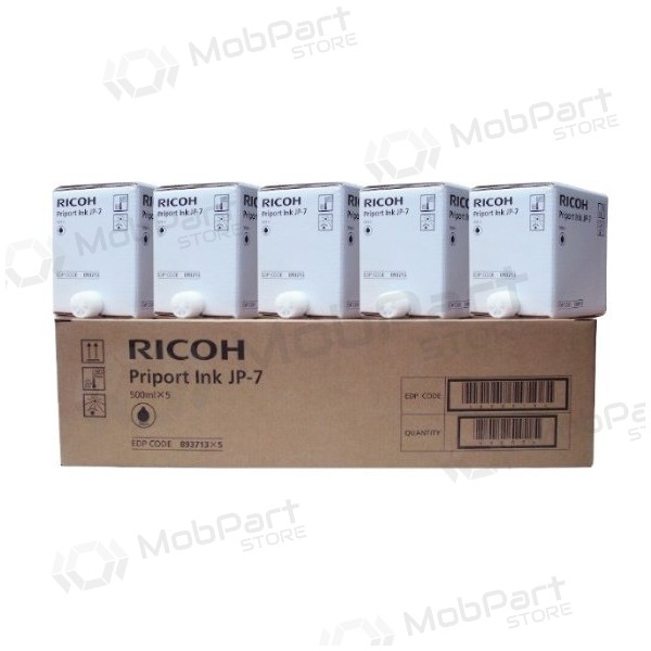 Ricoh JP-7 (817219) (5 stuks per doos) Inktcartridge, Zwart